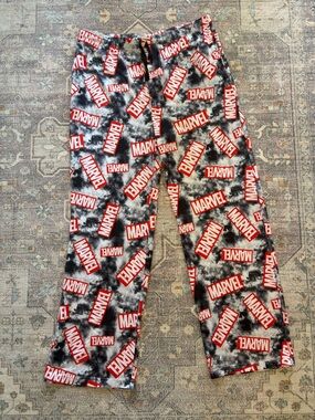 Marvel Mens Black & White Logo Pajama Pants XXL
